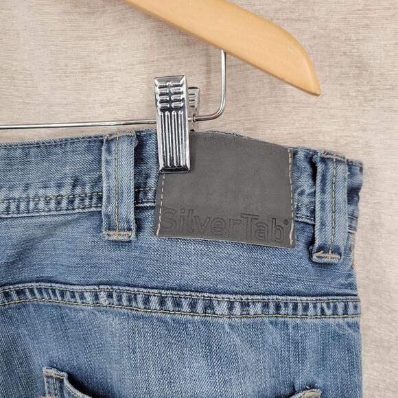 Levi's Silver Tab Jeans Loose Fit Blue Jeans Denim Men's Size 40 - Picture 6 of 14